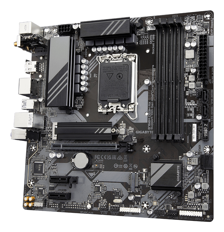 Bekijk afbeelding 4 van Gigabyte 1700 B760M DS3H AX - DDR5/2xM.2/DP/HDMI